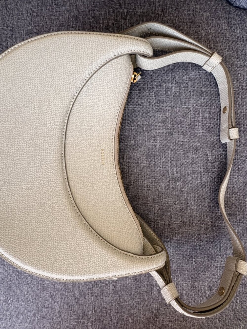 Polene Numéro Dix Edition Textured Chalk Shoulder Bag - Picture 7 of 11
